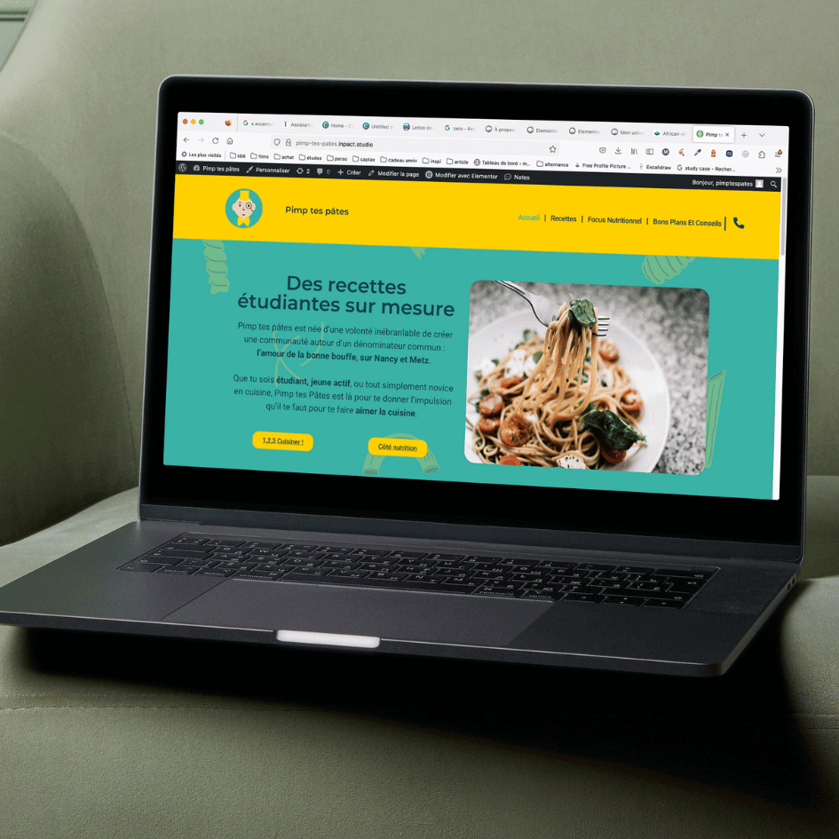 Création de la marque pimp tes pâtes et de son site internet