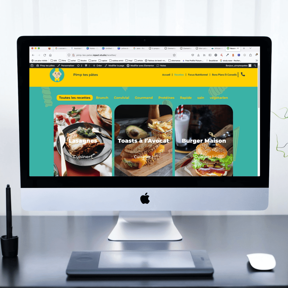 Création de la marque pimp tes pâtes et de son site internet