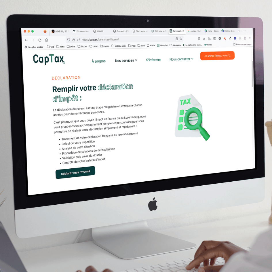 Refonte du site internet du cabinet de fiscaliste Captax